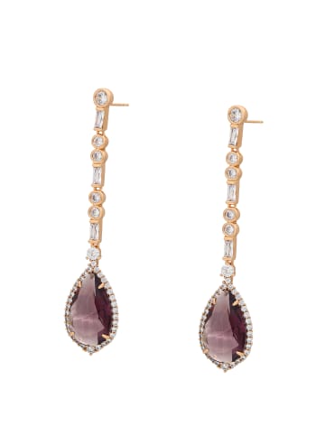NAEMI Women Earrings in Rose Gold Purple