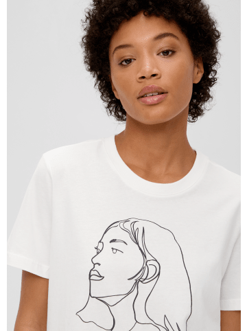 s.Oliver T-Shirt kurzarm in Creme