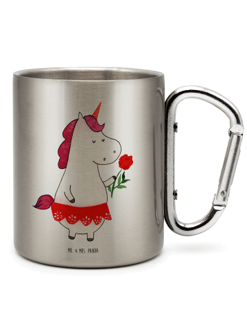 Mr. & Mrs. Panda Metallbecher Einhorn Dame ohne Spruch in Silber
