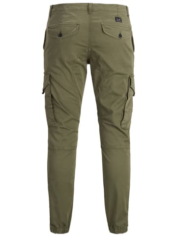 Jack & Jones Hose Cargo Jogger Pants PAUL FLAKE AKM 542 Twill Gummibund in Olive