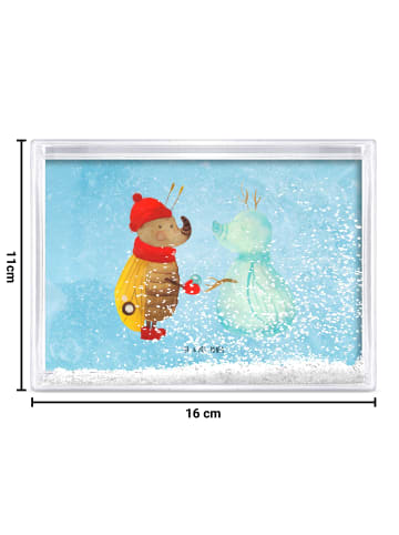 Mr. & Mrs. Panda Objektrahmen Nachtfalter Schneemann ohne Spruch in Eisblau