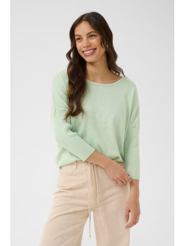 SAINT TROPEZ Strickpullover A2561, Casual fit in Cameo Green Melange