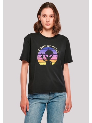 F4NT4STIC Tee Alien Peace Sunset in schwarz