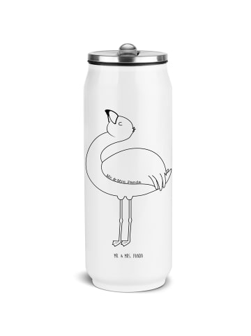 Mr. & Mrs. Panda Thermosbecher Flamingo Stolz ohne Spruch in Weiß