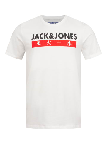 Jack & Jones T-Shirt Print - ELEMENTS TEE SS CREW NECK in Cloud Dancer