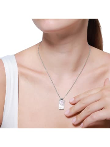 Steel_Art Kette mit Perle Frauen Lenya silberfarben poliert in silberfarben poliert