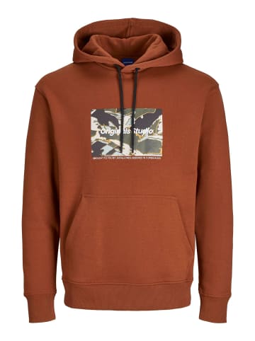 JACK & JONES PLUS Kapuzenpullover in Brandy Brown