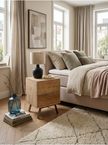 KADIMA DESIGN Nachtkonsole | Mango, 40x56x40cm, Schubladen