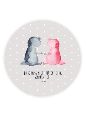 Mr. & Mrs. Panda magnet Axolotl Liebe mit Spruch in Grau Pastell