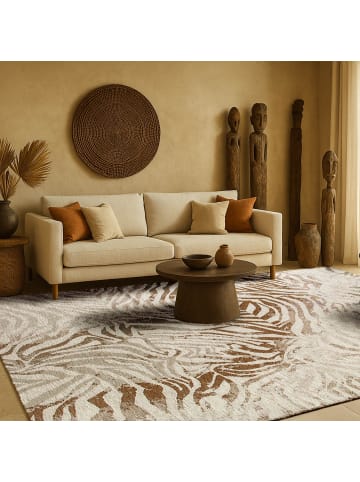 lola & moi Teppich Savannah in braun