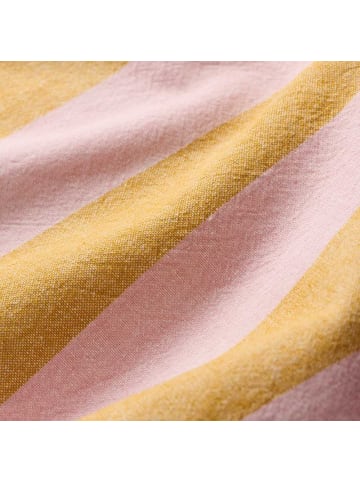 IB Laursen Geschirrtuch LINUS Breite Streifen Mustard Hellrosa