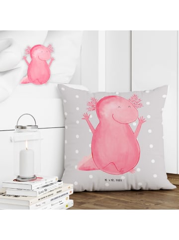 Mr. & Mrs. Panda Kopfkissen Axolotl Hurra ohne Spruch in Grau Pastell