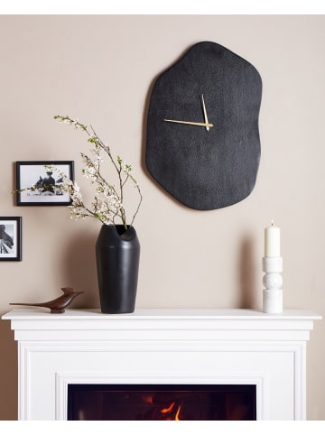 Beliani Wanduhr GANGES in Schwarz/Gold - (W) 50 x (H) 78 x (L) 5 cm