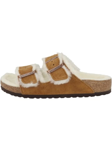 Birkenstock Clogs Arizona Lammfell Veloursleder normal in hellbraun