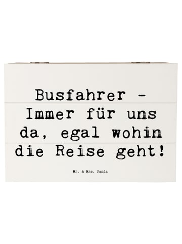 Mr. & Mrs. Panda Geschenkbox Spruch Busfahrer Held mit Spruch in Weiß