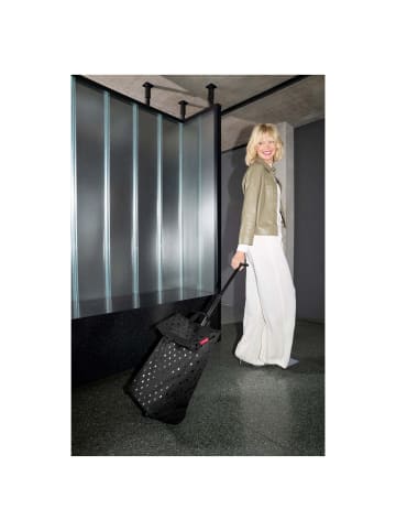 Reisenthel trolley M - Einkaufstrolley 53 cm (herringbone mokka) in glossy dots black