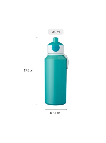 Mepal Pop-Up Trinkflasche + Flip-Up Ersatzdeckel Campus 400 ml in blau