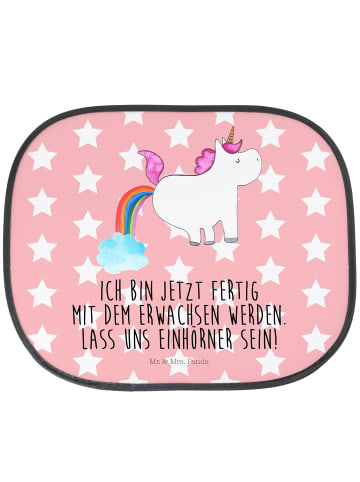 Mr. & Mrs. Panda Sonnenschutz Auto Einhorn Pupsen mit Spruch in Rot Pastell