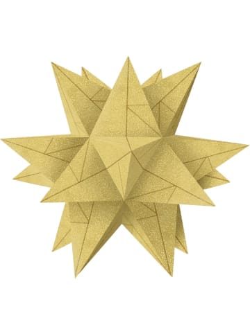 Buntpapierfabrik Ludwig Bähr Faltblätter Aurelio stern Starlight 120g/qm gold matt19,8x19,8cm