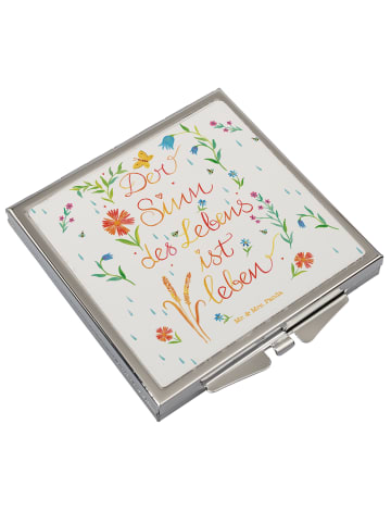 Mr. & Mrs. Panda Kosmetikspiegel Sinn des Lebens mit Spruch in Bunt