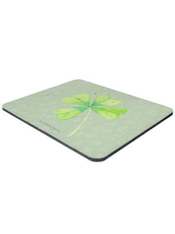 Mr. & Mrs. Panda Mousepad Blume Kleeblatt ohne Spruch in Blattgrün