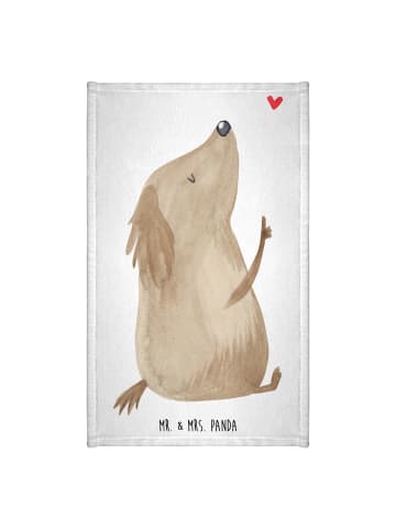 Mr. & Mrs. Panda Handtuch Hund Liebe ohne Spruch in Weiß