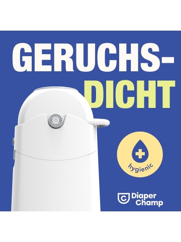 Diaper Champ Windeleimer ONE -ohne Nachfüllkassetten, für normale Mülltüten, ca 60 Windeln