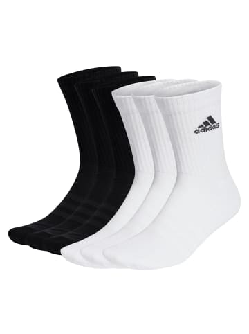 adidas Socken 6er Pack in Schwarz/Weiß