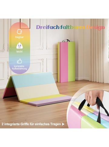 COSTWAY Turnmatte klappbar 180 x 120cm in Bunt