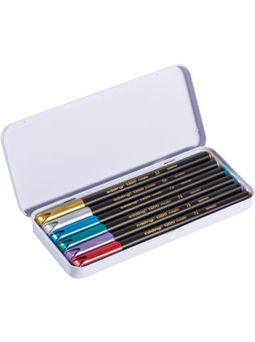 edding Fasermaler edding 1200 colourpen 1mm metallic Packung mit 6 Farben ...