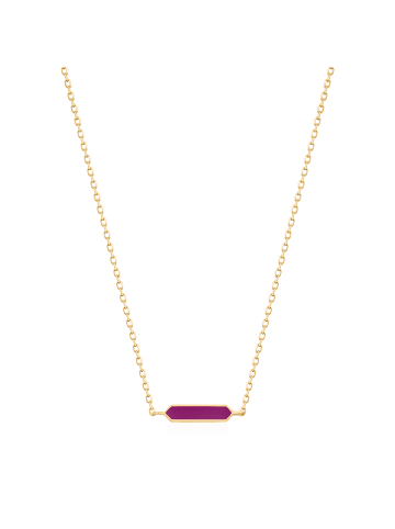 Ania Haie Halskette The Purple Emaille Pendant in gold