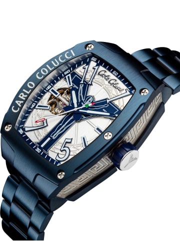 Carlo Colucci Dreizeiger Automatik Donchi in Blau