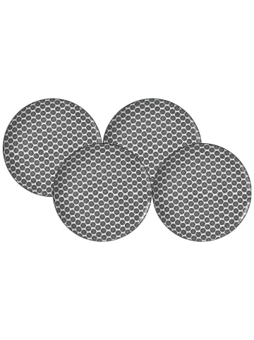 Ritzenhoff & Breker 4er Set Speiseteller Takeo Circles ø 26,5 cm in schwarz-weiß