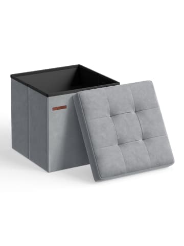 SONGMICS Sitzbank Minota in Taubengrau - (B)38 x (H)38 x (T)38 cm