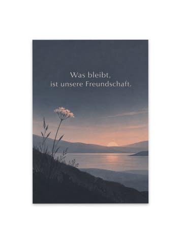 Trauerspruchkarte Wildblume poetisch Design mit... in Weiß