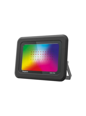 Braytron LED Flutlichtstrahler 50W RGB | IP65 Schutzart | Schwarz in Schwarz