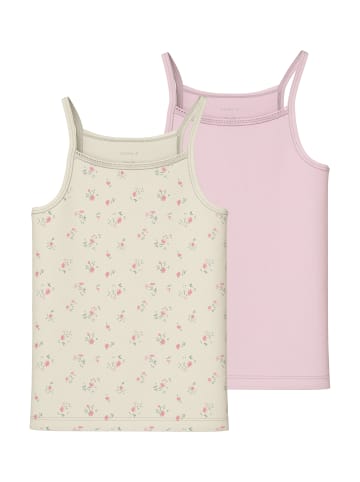 name it Unterhemden 2er Pack NKFSTRAP TOP 2P FLOWER in turtledove