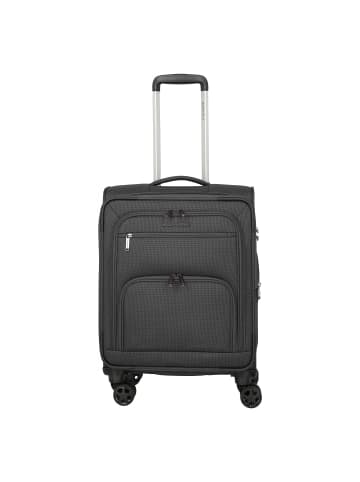 travelite Cubis 4 Rollen Kabinentrolley S 55 cm mit Dehnfalte anthracite