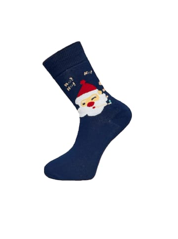 Yuhu Herren Weihnachtssocken 2er Set mit Weihnachtsmotiv in Dunkel-Blau