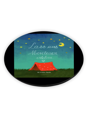 Mr. & Mrs. Panda Rund Magnet Flasche Abenteuer mit Spruch in Bunt