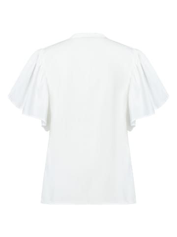 More & More Volantbluse in white