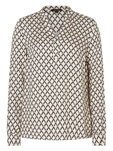 More & More Viskosebluse in geometric print off white/ black