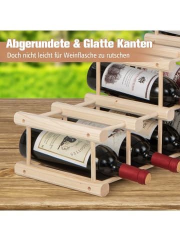 COSTWAY Weinregal für 36 Flaschen in Beige