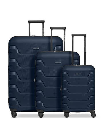 Smartbox Edition 01 4 Rollen Kofferset 3-teilig mit Dehnfalte in navy