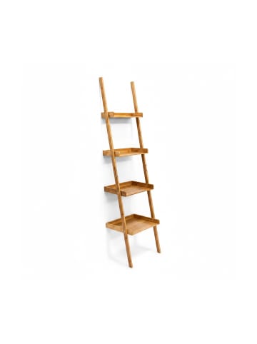relaxdays Leiterregal in Natur - (B)44 x (H)176 x (T)37 cm