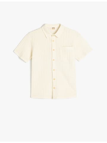 KOTON TSHIRT SS POLO in Ecru