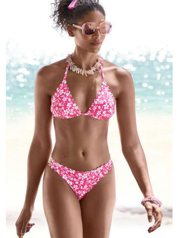 Vivance Triangel-Bikini-Top in neonpink-weiß