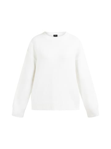DreiMaster Klassik Damen Strick Pullover in Wollweiss