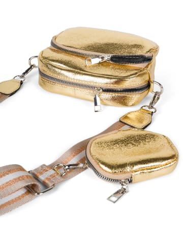 styleBREAKER Umhängetasche Set 2-Teilig in Gold Metallic