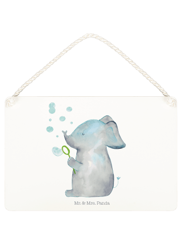 Mr. & Mrs. Panda Deko Schild Elefant Seifenblasen ohne Spruch in Transparent